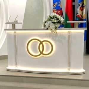 стол для регострации брака радиусный с подсветкой