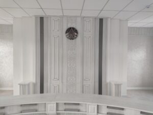 Мебель и стеновые панели для фойе Жабинковского райисполкома фото 02